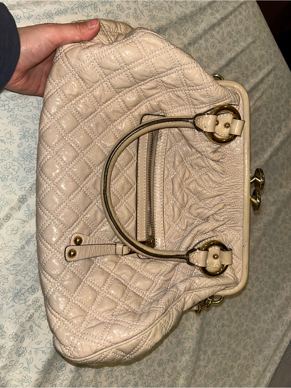 Marc Jacobs Quilted Leather Cream Stam Bag - Picture 2 of 8